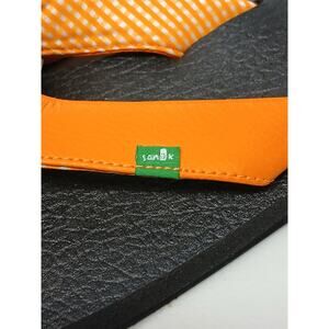 Sanuk Orange & Brown Comfort Fit Dress Casual Beach Sandals Summer Wear 11